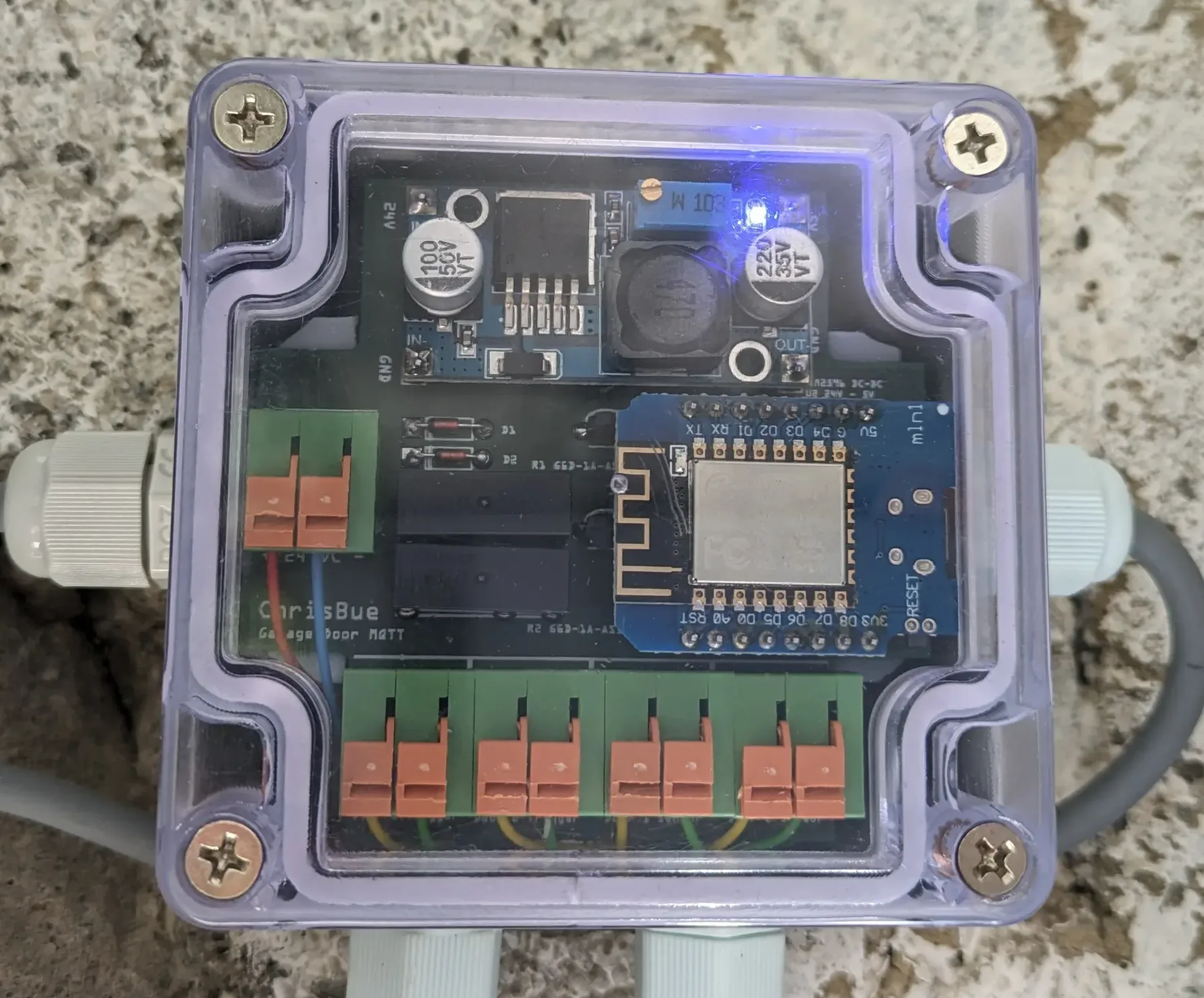 Gehäuse Platine Garagentor MQTT ESP8266