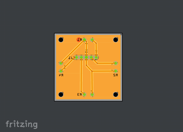 Layout Platine LDR Solartracker Sensor