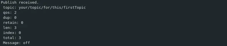 Message empfangen on Mqtt Include