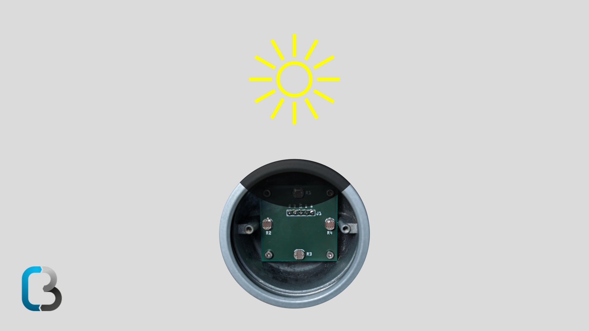 Sonne oben Solartracker LDR Sensor