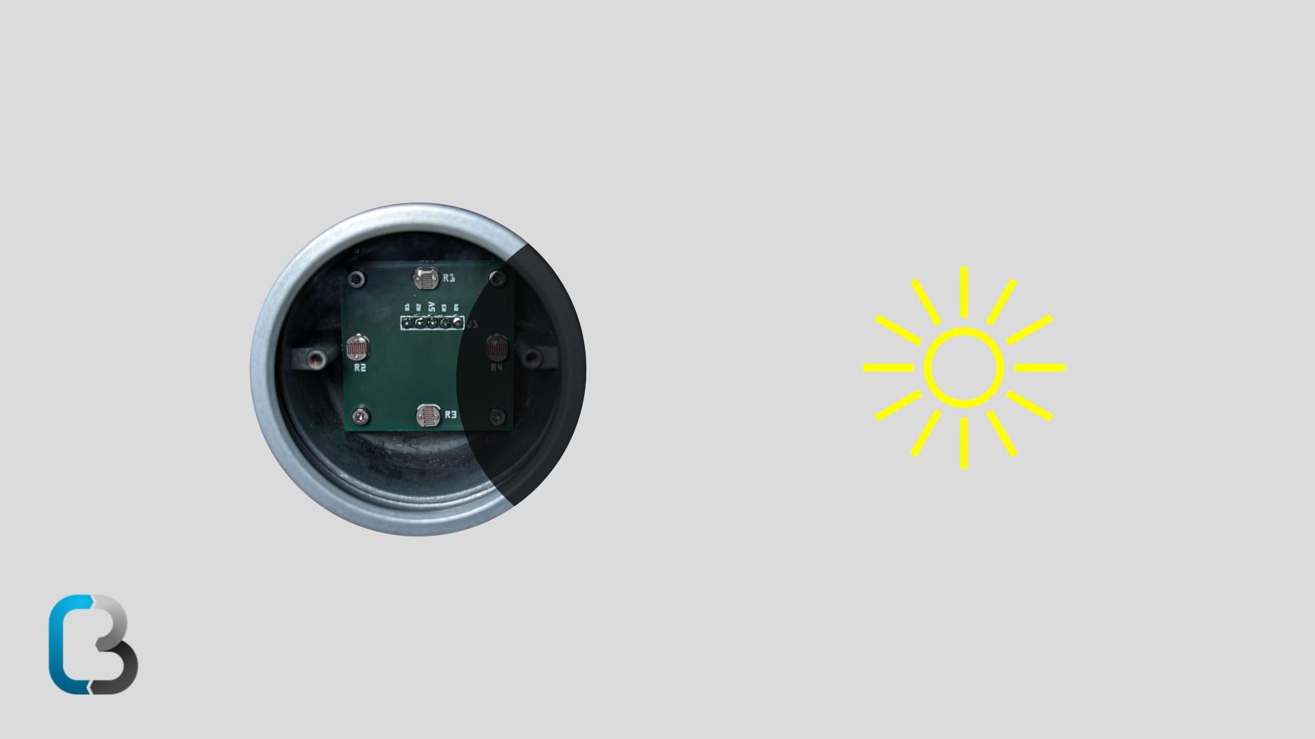 Sonne rechts Solartracker LDR Sensor