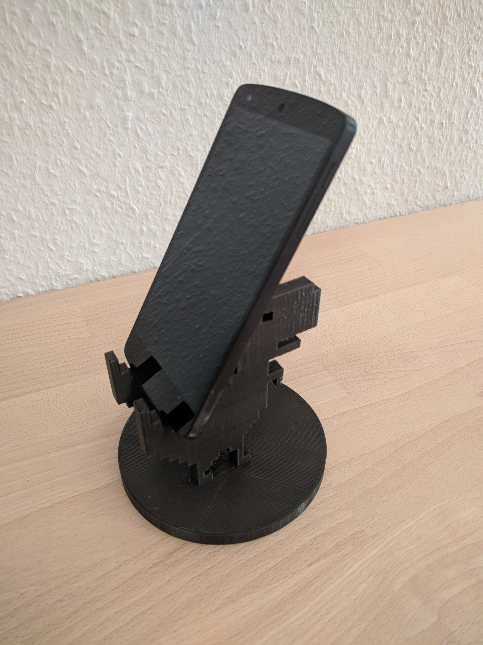 T-Rex Chrome Pixel Phone Holder 3D Druck Auflage Handy
