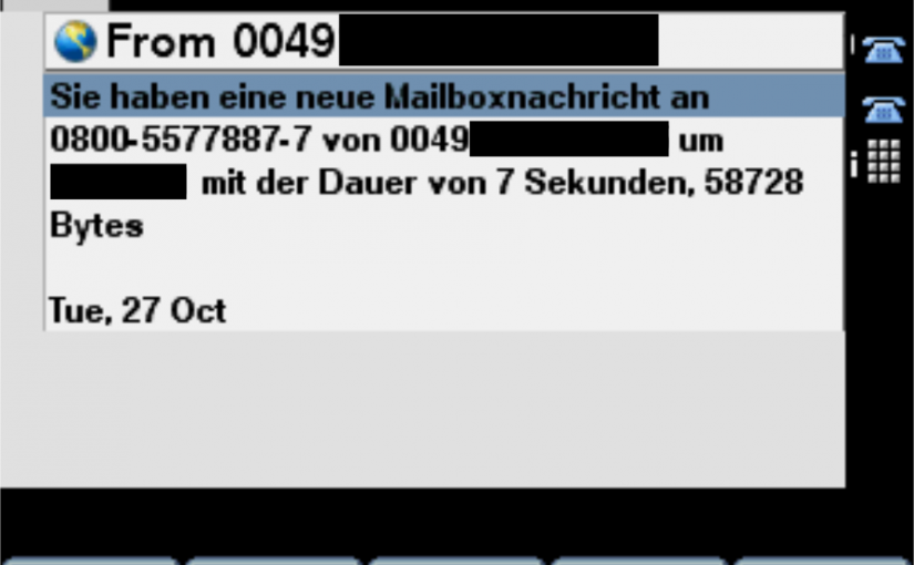 E-Mail Sprachmailbox mit RTPR-Server und Cisco IP Phone