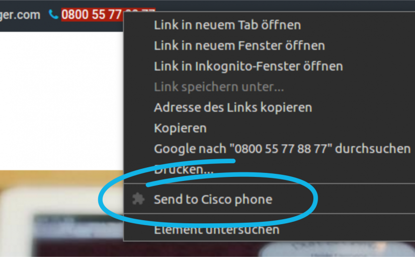1. Chrome to Cisco Phone Add-On