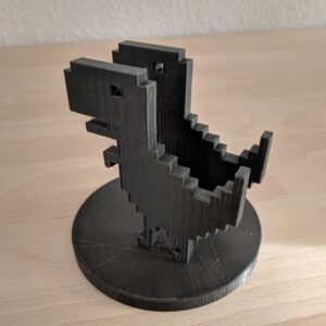 T-Rex Chrome Pixel Phone Holder 3D Druck Auflage Handy